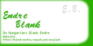 endre blank business card